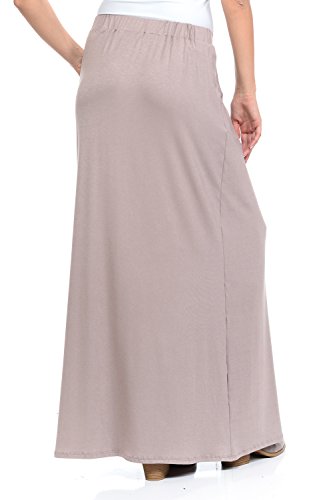 Pastel by Vivienne Women's Maxi Skirt with Elastic Waistband and Pockets4