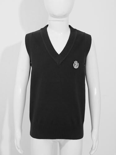 Boys Sweater Vest Unisex Toddler Pullover Knitted Uniform Vest for Kids School Casual Wear3