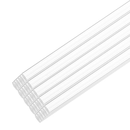Image of MECCANIXITY 30pcs Acrylic Round Rods 1 /4 inch x 8 inch Clear Acrylic Dowel Rods Sticks Plastic Sticks Strip for DIY Crafts Lighting Gardening Decoration - 6mm x 200mm