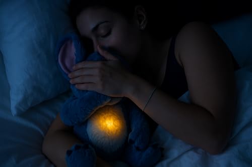 Image of Stitch Teddy Bear Breathing Stitch Plush Breathing Teddies Toy with Music and Light Soft Stuffed Animal