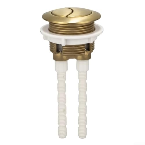 Opiniones y reviews de Cisternas para inodoro . 50 2 piezas de latón cepillado dorado con botón de cisterna empotrado, 38 mm, válvula de descarga de inodoro, ABS, doble botón de descarga (1 unidad)