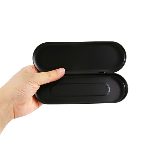 Image of Vagocom 2pcs Metal Hinged Storage Boxes,6.89x2.36x0.71inch / 17.5x6x1.8cm Portable Empty Containers Case with Lid for Bandaid,Seed,Match,Crafts,Sewing,Home,Travel(Black)