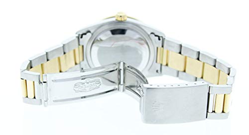 Rolex Men's Datejust Model 16233 Steel & 18k Gold Oyster Band Blue Stick Dial & Custom Diamond Bezel (Certified Preowned)4