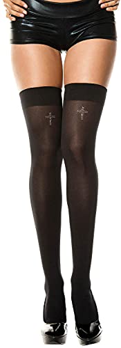Image of ToBeInStyleWomen's Gothic Cross Opaque Thigh Hi