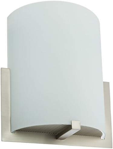 Access Lighting Access 20445-BS/OPL Transitional Two Light Wall Sconce from Cobalt Collection in Pewter, Nickel, Silver Finish, 10.25 inches, Brushed Steel