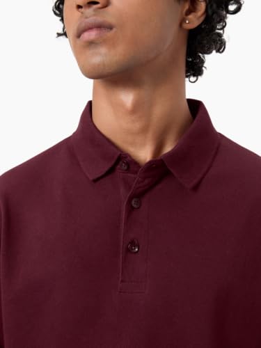 Image of LUDIC Core Polo T-Shirt, Dailymove Collection | Regular Fit | Stand-up Collars | 100% Organic Cotton, 240 GSM | Lightweight & Comfortable |Everyday Essential | Polo T-Shirt for Men