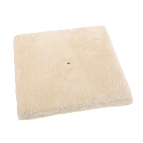 JECOMPRIS Base de Griffoir pour Chat Beige en Peluche Panneau Robuste Compatible Vis M8/m10 Coussinet de Rechange pour Arbre à Chat Intérieur Plateau Stable et...