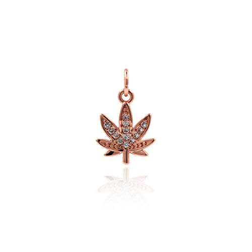 Bacatus Clear Cubic Leaves Pendant,Rhinestone Maple Leaf Charms,Personalized Jewelry Findings 10X13Mm thumb #3