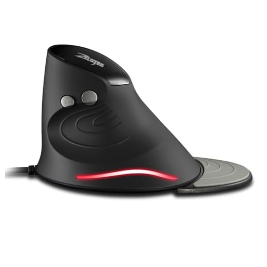 ZLOT Wired Vertical Mouse | 6 Buttons and 4 Adjustable Sensitivity 800/1200/2400/3200 DPI | Ergonomic Design USB LED Optical Mouse for Office, Gaming, PC, Computer,Laptop,Desktop,Black