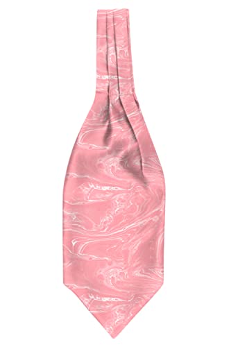 Image of BLACKSMITH Jacquard Microfiber Neckwear Ascot and Matching Pocket Square Set for Men