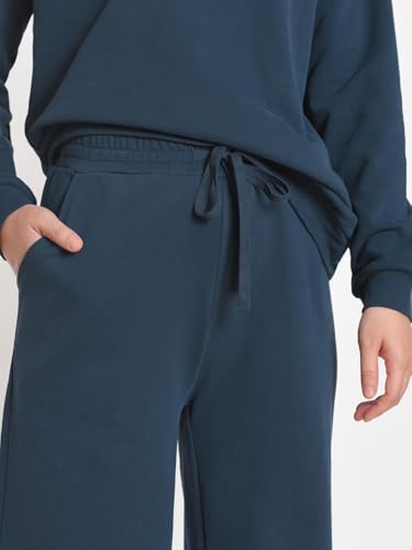 Weintee Women's Petite Sweatsuits Wide Leg Sweatpants and Sweatshirt Sets Jogging Suits3