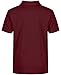 IZOD Boys' School Uniform Short Sleeve Polo Shirt, Button Closure, Moisture Wicking Performance Material, Burgundy, 8
