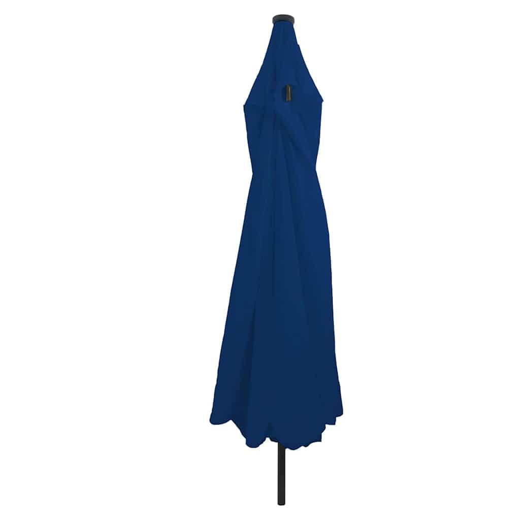 Parasol przeciwsłoneczny LED, antracyt, piaskowy, 395 x 395 x 245 cm, odporny na działanie promieni UV z poliestru, parasol przeciwsłoneczny z diodami LED, kwadratowy ze składanym parasolem