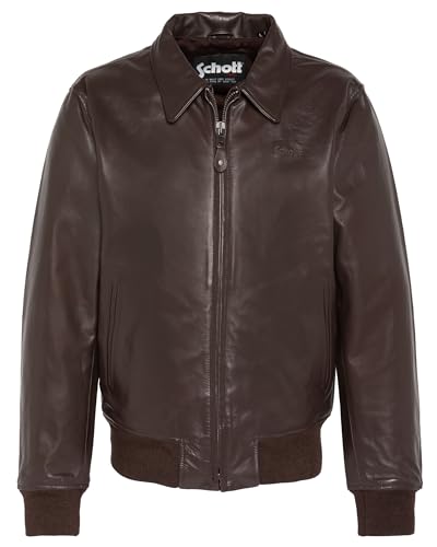 BLOUSON CASUAL EN CUIR ZIPPE AVEC BORD COTE SCHOTT