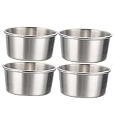 TOYANDONA 4 Stück Edelstahl Sauce Schälchen Multifunktionale Gewürzschalen Kleine Dip Cups für Restaurant Zuhause Hotel Leicht zu Reinigen Platzsparend und Robust