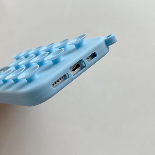 Coque iPhone 13 Pro violette en silicone souple à motif ventouse amusant - 5