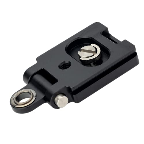 Kiorafoto Placa universal Arca Swiss de liberación rápida de 40 mm con tornillo de 1/4 '-20 y correa ajustable para el cuello conecta con ojal para trípode de bola, accesorios