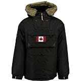 Anapurna Geographical Norway Veste de Parka Homme à Capuche Poncio Bigaros Noir Bleu Gris Noir XXL