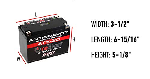 Image of Antigravity Batteries ATX20-HD Heavy Duty Lithium Ion Battery with Dual Polarity and Battery Management System (BMS) - 900 CCA 5.18 Pounds 30Ah - AG-ATX20-HD