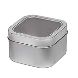 ITI Tea Square Silver Can w/Window - up to 3 oz Capacity