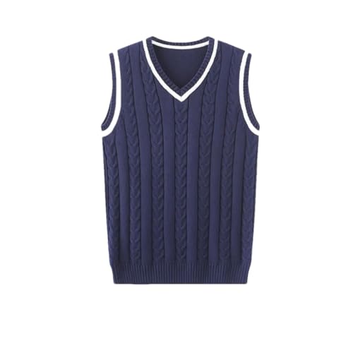 Fulbant Men'S Golf Sleeveless Knitted Sweater Vest V-Neck College Style Sweater Vest - Main Image