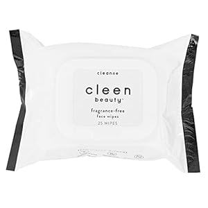 Cleen Beauty Fragrance Free Face Wipes | Soothing and Moisturizing Makeup Remover Wipes with Aloe Vera | Biodegradable Makeup Wipes with Aloe Vera | Makeup Remover Pads – Paraben Free | 25 Count