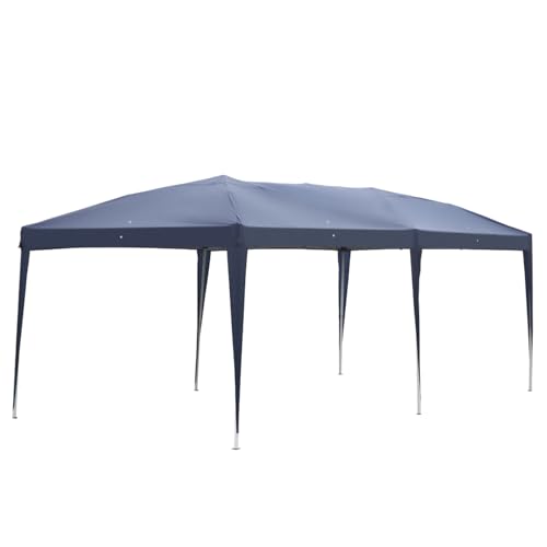 Carpa plegable impermeable azul 3x6 m para camping miniatura 1