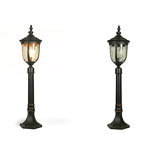 Farol de Exterior E27 con cristal protector y diseño de pie moderno 3