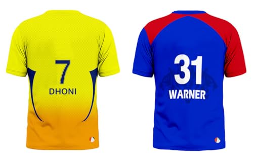 Image of Sports India IPL Cricket Team T Shirt Jersey Combo for (Kid's, Boy's & Mens) L744
