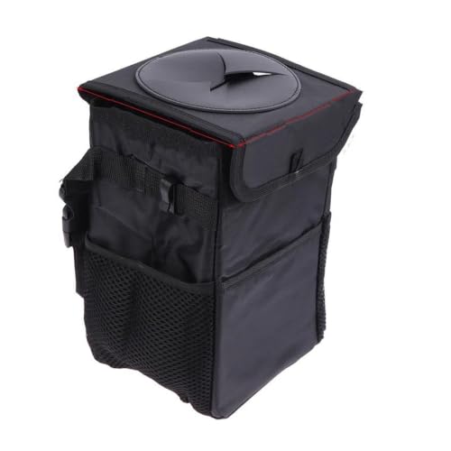 Poubelle de voiture pliable avec poches rangement et sac à couvercle étanche