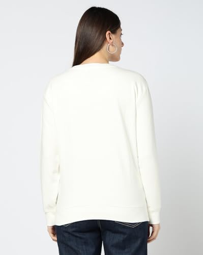 Image of Women's Embroidered Relaxed Crew Regular Sweatshirt, Black, XS