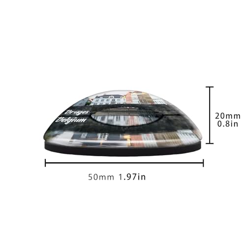 Imán decorativo de vidrio 3D para refrigerador miniatura 3