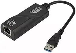 Adaptador de Rede USB 3.0 para Ethernet Gigabit, RJ45, 10/100/1000 Mbps, Notebook, PC