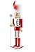 Clever Creations Red Candyman 15 Inch Traditional Wooden Nutcracker, Festive Christmas Décor for Shelves and Tables