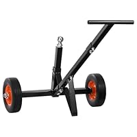 VEVOR Rangierhilfe Anhänger, Anhängerwagen, 272 kg Stützlast, 42 & 56cm einstellbare Höhe, 47,3mm Kupplungskugel, 254 mm Vollgummireifen, zum Bewegen von Wohnmobil-Bootsanhängern