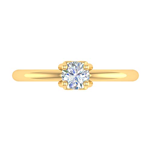 1/4 Carat Prong Set Diamond Engagement Ring Band in 10K Gold3