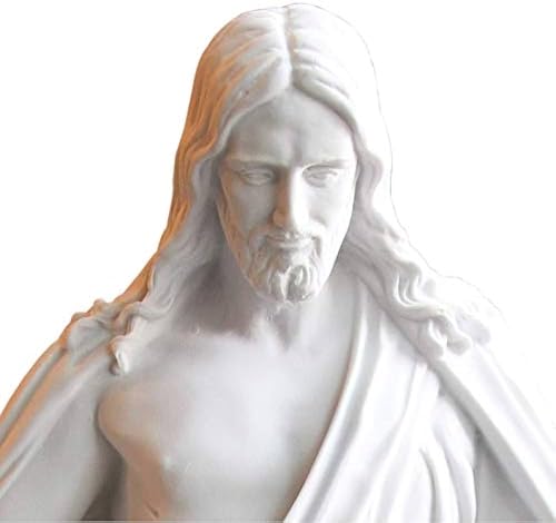 Estatua Christus de mármol blanco 9 pulgadas miniatura 6