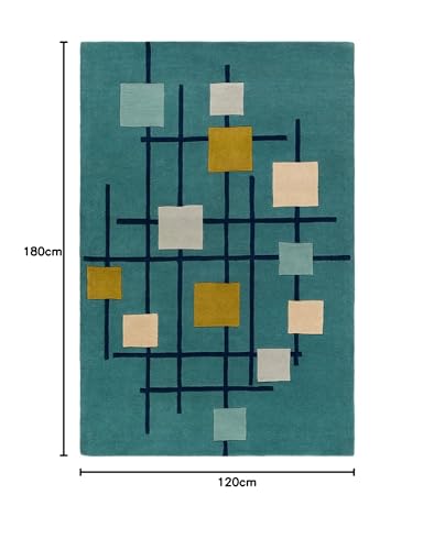 Image of Soft Woolen Modern Collection Tufted Carpet for Living Room Bedroom and Hall Size 4 x 6 Feet Color Multi-N