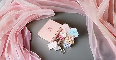 Luxury Hair Accessories Gift Box for Women – Scrunchie Set with Earrings & Hair Pins – Cute Aesthetic Birthday, Valentine’s, Anniversary Surprise Girlfriend, Wife, Sister