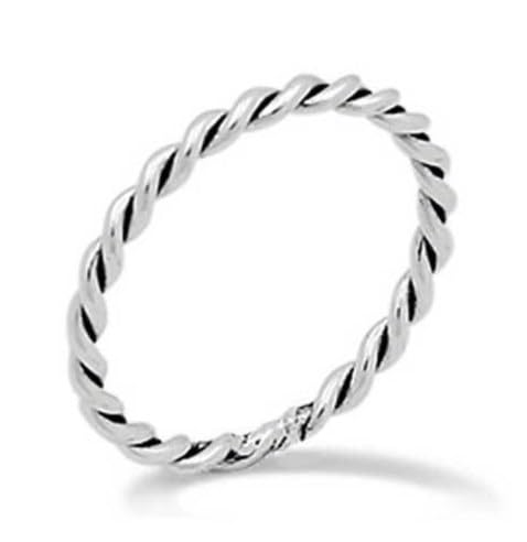 Twist Ring 925 Solid Sterling Silver Intertwined Rope Stacking Band Twisted Braided Style (28) (B0C9YPGLMC) Amazon Price History, Amazon Price Tracker