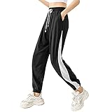 [Nesseo] ヨガパンツ ダンスパンツ レディース ゆったり トレーニングパンツ フィットネス ロングパンツ スポーツウェア ヨガウェア CK097-blk-L