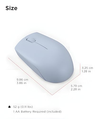 Image of Lenovo 300 Wireless Compact Mouse Frost Blue