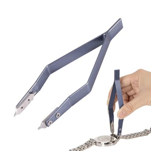Pince à ressort pour horloger, ajusteur de bracelet de montre, outil de réparation pour retirer le bracelet de montre, pince à épiler en V, réparation de...