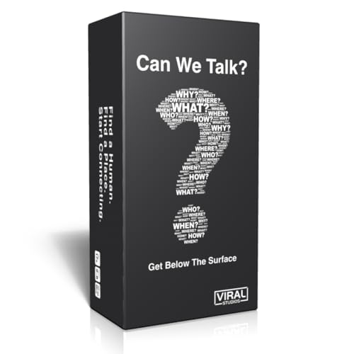 Viral Studios Can We Talk? - The Deep, Funny, and Real Conversation Game for Adults, Teens & Couples for Game Nights, Dates & Friend Groups, 400 Cards