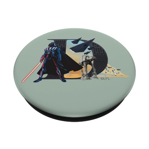 Star Wars Disney Alphabet Monogram Letter D for Darth Vader PopSockets Swappable PopGrip, Black - Image 2