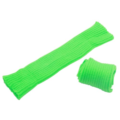 Image of FZBNSRKO Women Girls 80s Knit Leg Warmers Ribbed Long Leg Warmers for Party Sports Accessories