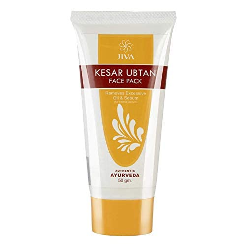 Jiva Kesar Ubtan 50gm (Pack of 1) | Contains Pure Kesar, For All Skin Types | Improves Complexion & Skin Health, Traditional Kesar Ubtan for Women