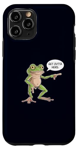 Carcasa para iPhone 11 Pro Sal De Aquí Ranas Divertidas Meme Chistes Sarcásticos