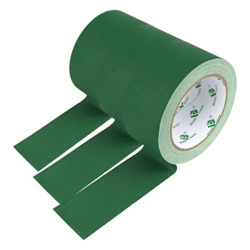 Image of BOMEI PACK 3 Pack Dark Green Gaffer Tape 2inch x 20yds, Matte Non-Reflective Stage Tape, No Residue Hand Tear, for Labeling, Cable, Photo Studio, Painters and Ductwork