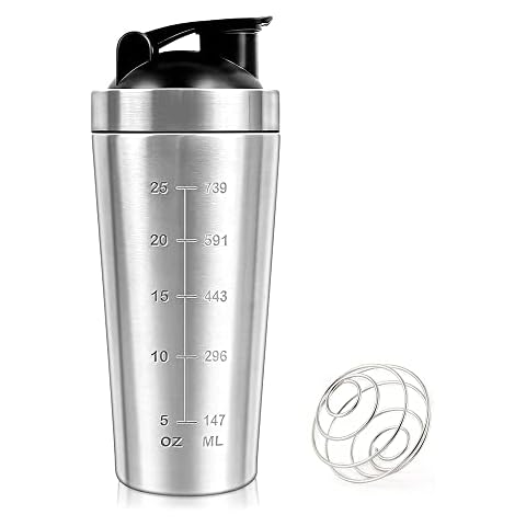 NAVESO Coctelera de proteínas de acero inoxidable, 750 ml Cover